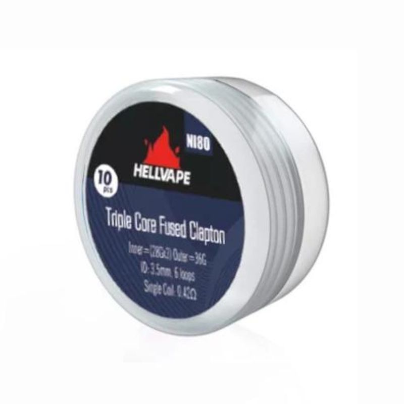 Hellvape N80 TC Fused Clapton 0.42 Ohm, 10stk