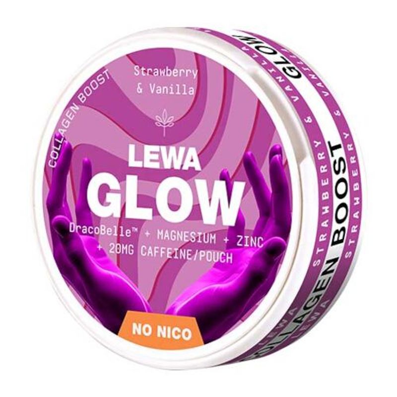 LEWA Koffein NoNico Glow - Strawberry & Vanilla